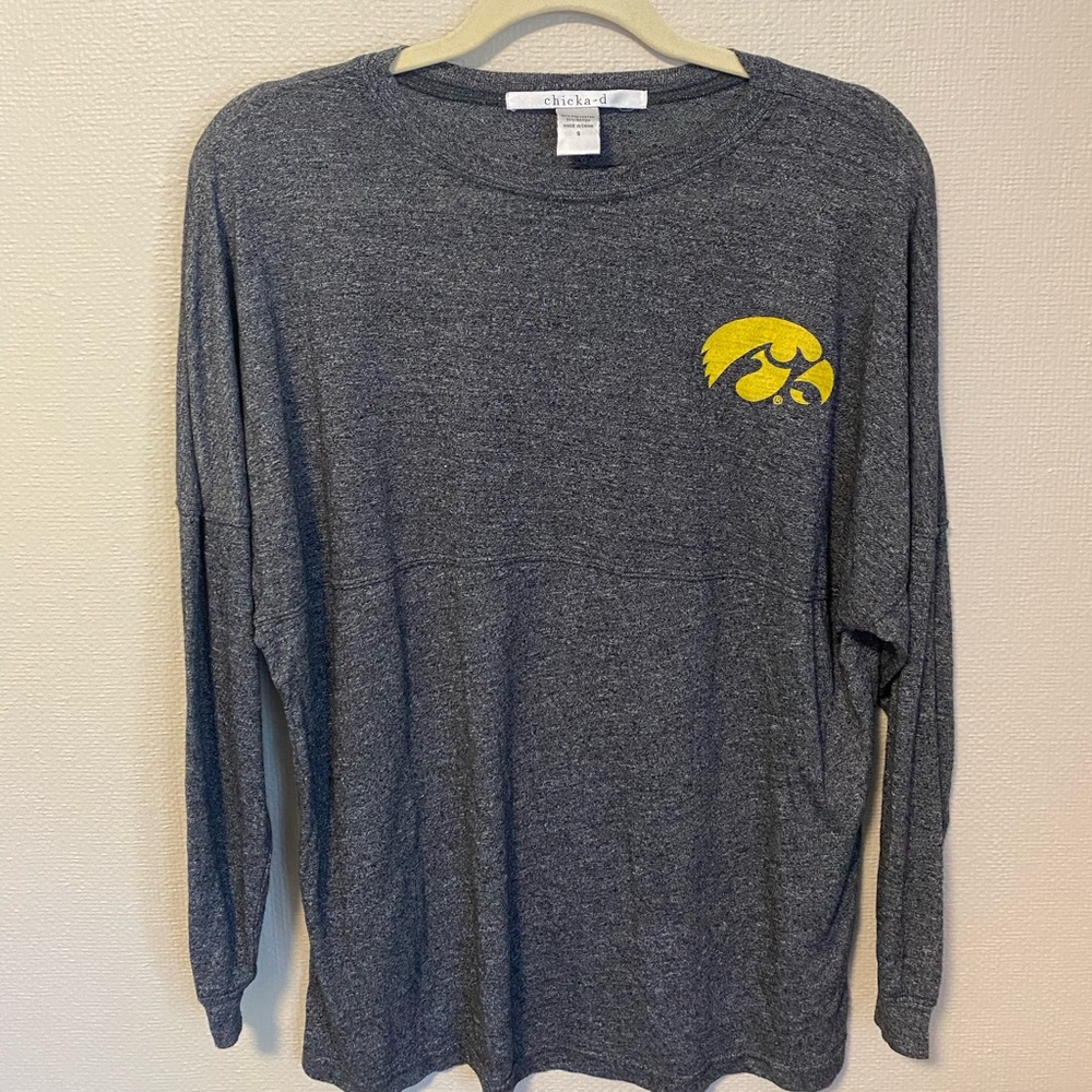 Chicka-d Iowa Hawkeyes gray long sleeve